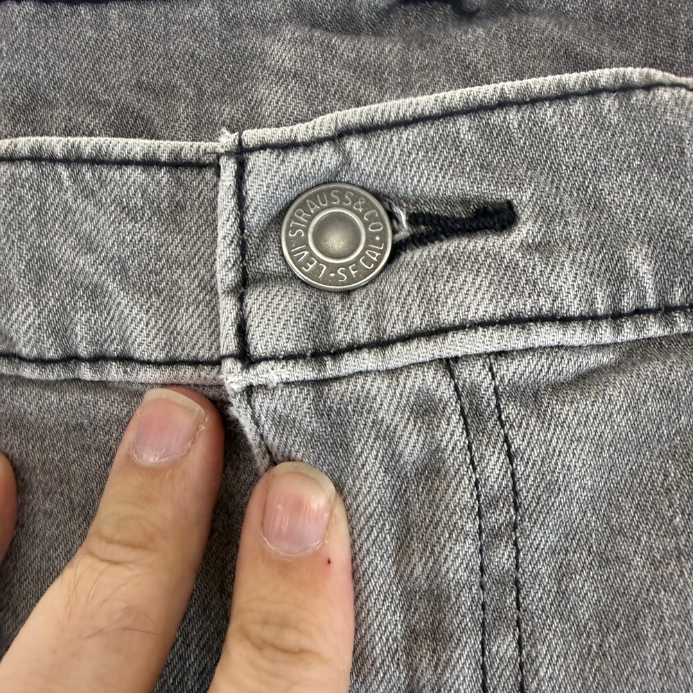 Levis 514‎ Straight Fit Grey Denim Jeans Mens W38 L32 Classic Casual Pants - Picture 2 of 6